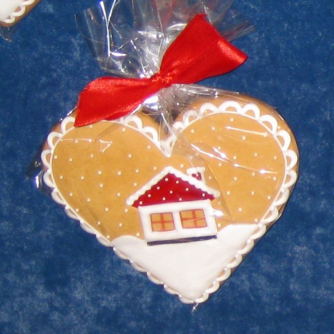 House in the Snow Hungarian Gingerbread Christmas Tree Decorations